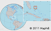 Gray Location Map of Moore's Island, within the entire country