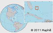 Gray Location Map of Moore's Island, highlighted country, within the entire country