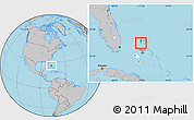 Gray Location Map of Moore's Island, highlighted country