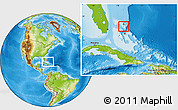 Physical Location Map of Moore's Island, highlighted country, within the entire country