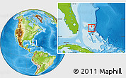 Physical Location Map of Moore's Island, highlighted country