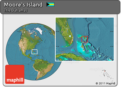 Satellite Location Map of Moore's Island
