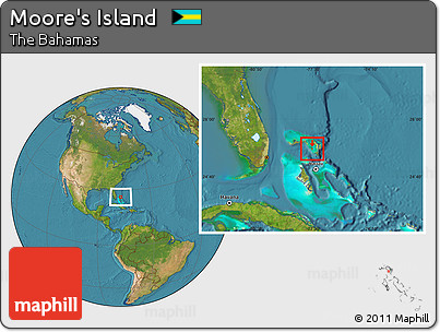Satellite Location Map of Moore's Island