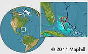 Satellite Location Map of Moore's Island, highlighted country