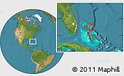 Satellite Location Map of Moore's Island