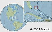 Savanna Style Location Map of Moore's Island, within the entire country, hill shading