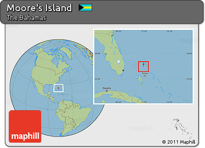 Savanna Style Location Map of Moore's Island