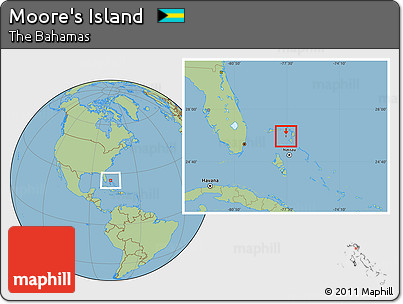Savanna Style Location Map of Moore's Island