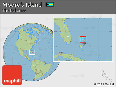 Savanna Style Location Map of Moore's Island