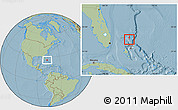 Savanna Style Location Map of Moore's Island, hill shading