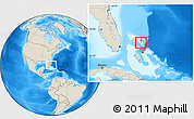 Shaded Relief Location Map of Moore's Island