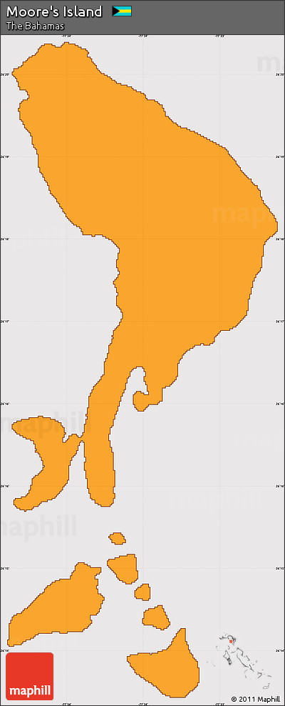 Political Simple Map of Moore's Island, cropped outside