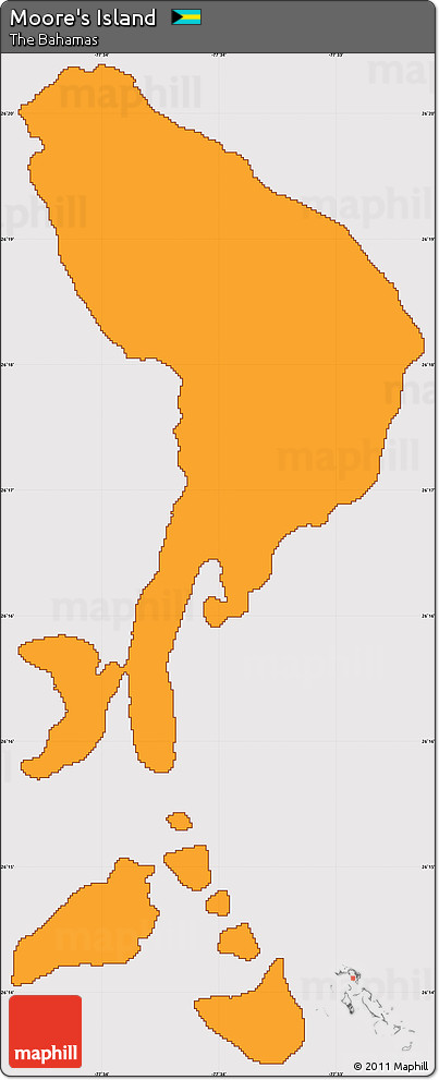 Political Simple Map of Moore's Island, cropped outside