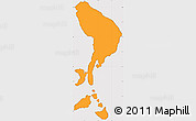 Political Simple Map of Moore's Island, cropped outside