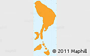Political Simple Map of Moore's Island, single color outside, borders and labels