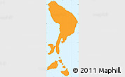 Political Simple Map of Moore's Island, single color outside