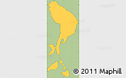 Savanna Style Simple Map of Moore's Island, cropped outside