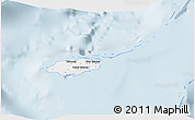 Gray 3D Map of New Providence, single color outside