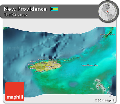 Satellite 3D Map of New Providence