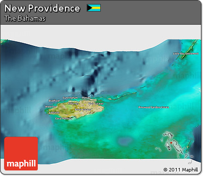 Satellite 3D Map of New Providence