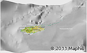 Satellite 3D Map of New Providence, lighten, desaturated
