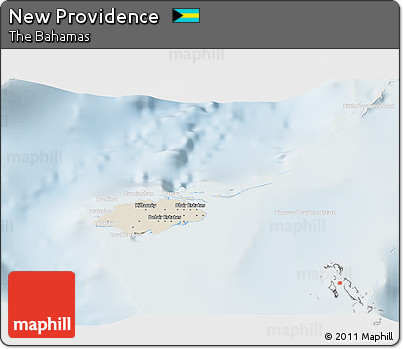 Shaded Relief 3D Map of New Providence, lighten