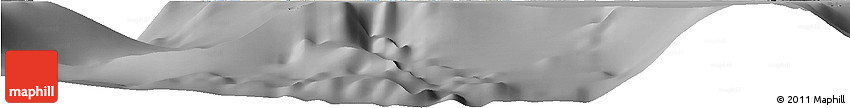 Shaded Relief Horizon Map of New Providence, darken, desaturated