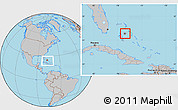 Gray Location Map of New Providence, within the entire country