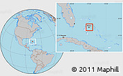Gray Location Map of New Providence, highlighted country