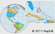 Political Location Map of New Providence, within the entire country