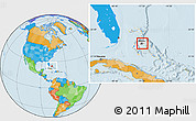 Political Location Map of New Providence, highlighted country