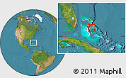 Satellite Location Map of New Providence, highlighted country