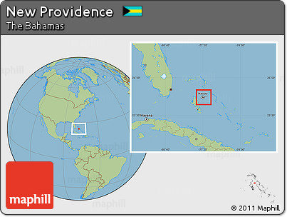 Savanna Style Location Map of New Providence