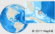 Shaded Relief Location Map of New Providence, highlighted country