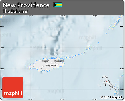 Classic Style Map of New Providence, single color outside