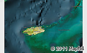 Satellite Map of New Providence, darken