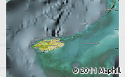 Satellite Map of New Providence, semi-desaturated
