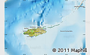 Satellite Map of New Providence, shaded relief outside