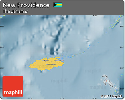Savanna Style Map of New Providence, single color outside