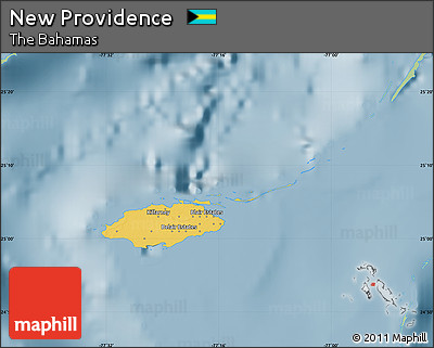 Savanna Style Map of New Providence, single color outside