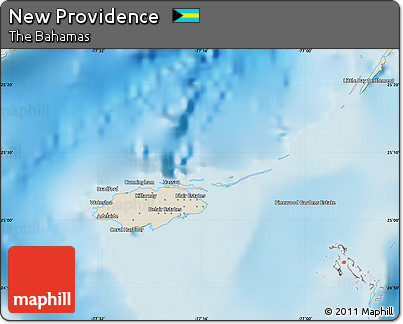 Shaded Relief Map of New Providence