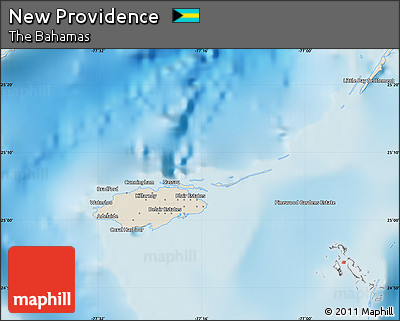 Shaded Relief Map of New Providence