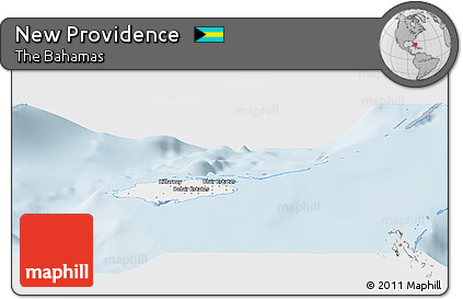 Gray Panoramic Map of New Providence, single color outside