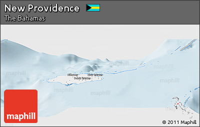 Gray Panoramic Map of New Providence, single color outside