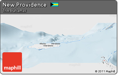Gray Panoramic Map of New Providence, single color outside