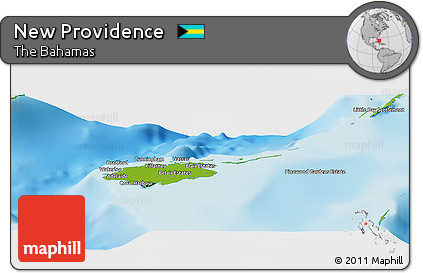 Physical Panoramic Map of New Providence
