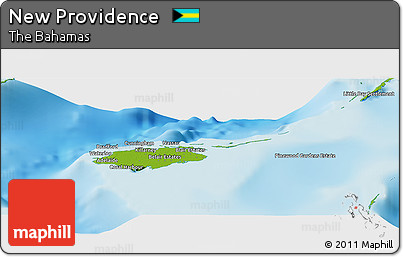 Physical Panoramic Map of New Providence
