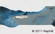 Shaded Relief Panoramic Map of New Providence, darken