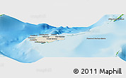 Shaded Relief Panoramic Map of New Providence, physical outside