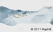 Shaded Relief Panoramic Map of New Providence, semi-desaturated